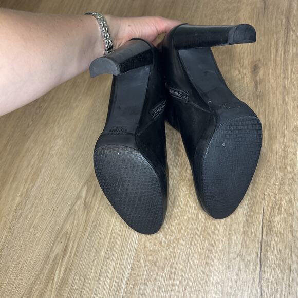 Stuart Weitzman Womens 8 Platform Booties Black Zip Minimalist High Heel Mobwife - Picture 10 of 10